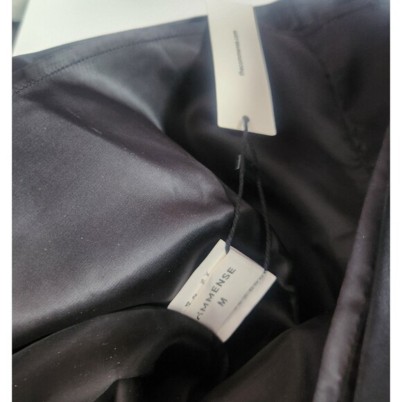 NWT COMMENSE Faux Leather Buckle Mini Dress Sleeveless V Neck Party Club Black M - Picture 10 of 11